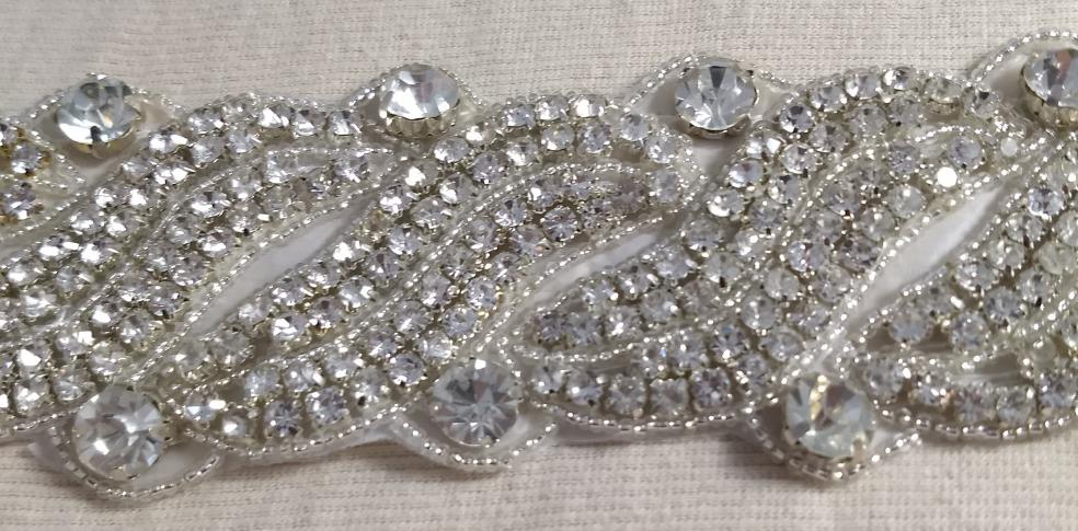 #Trimming #Rhinestone #2 #Clear #Bead #1yd