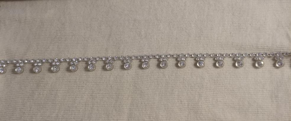Belt-Band #AC570 #Clear #Acrylic-Stone #1-Yard