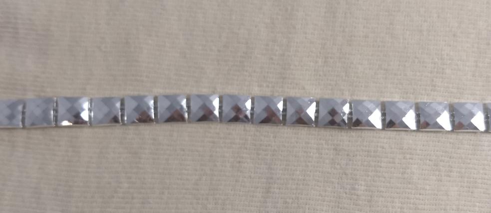 Belt-Band #A86 #Silver #Foil-Trimming #1-Yard