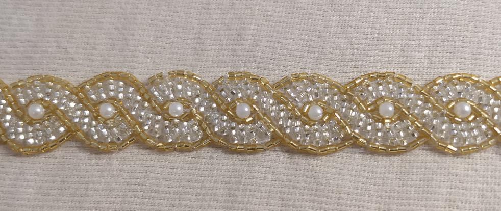 Trimming #33 #Gold #Sequin #Bead #Belt #1yd