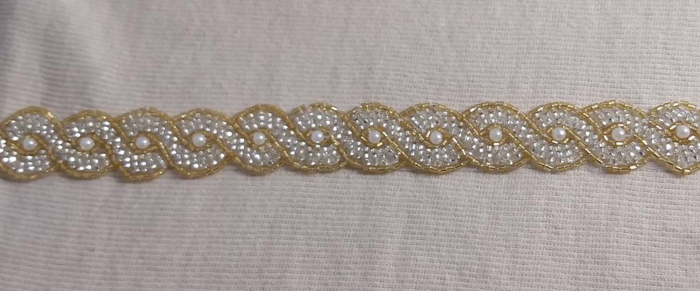 Trimming #33 #Gold #Sequin #Bead #Belt #1yd