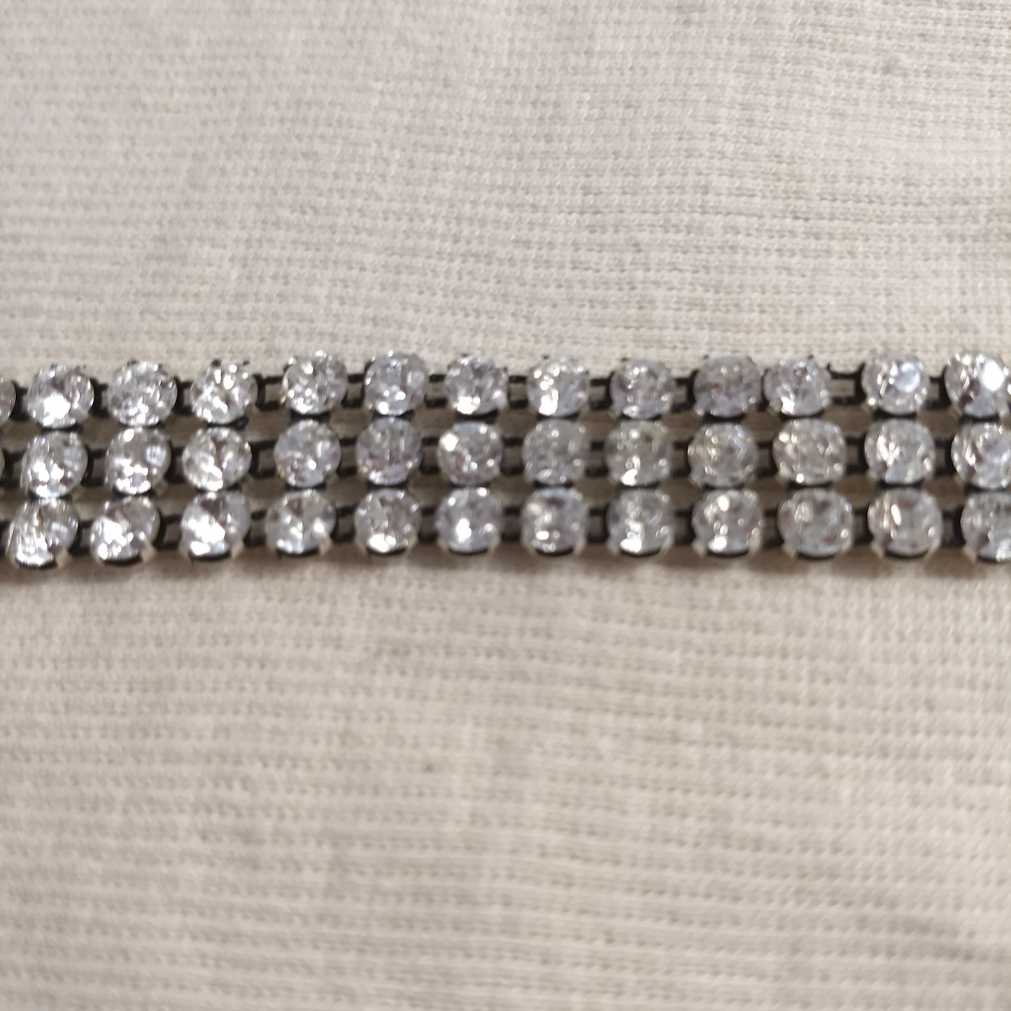Trimming #7014 #Clear #Three-Row #Rhinestone #1yd