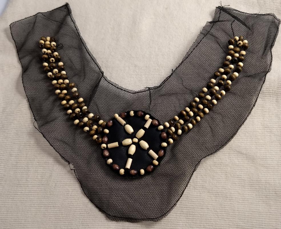 Applique #BLG20100B #Black #Beads #Mesh #1pc