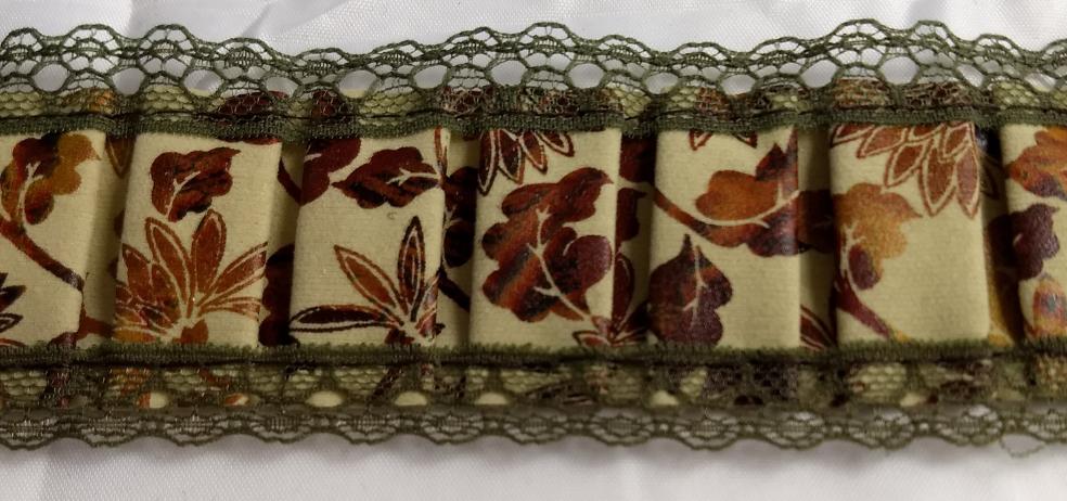 Applique #AB10 #Cream #Brown #Floral #1yd