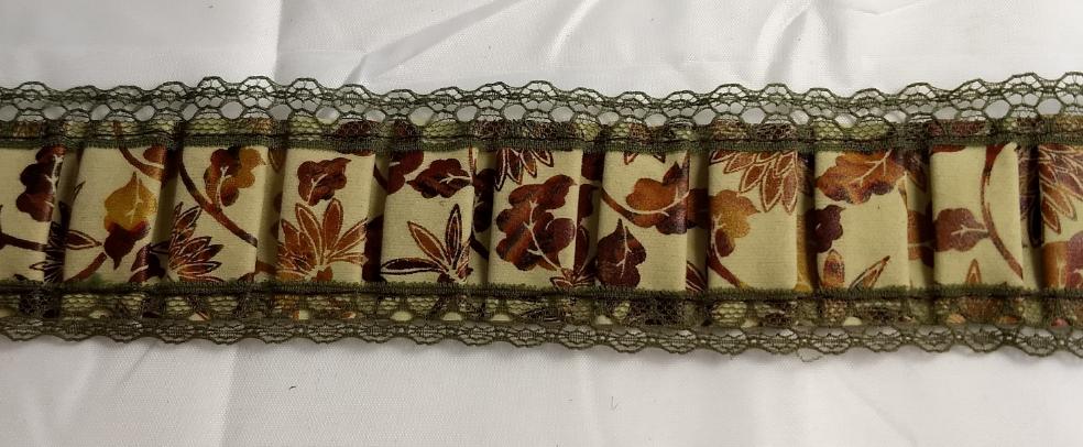 Applique #AB10 #Cream #Brown #Floral #1yd