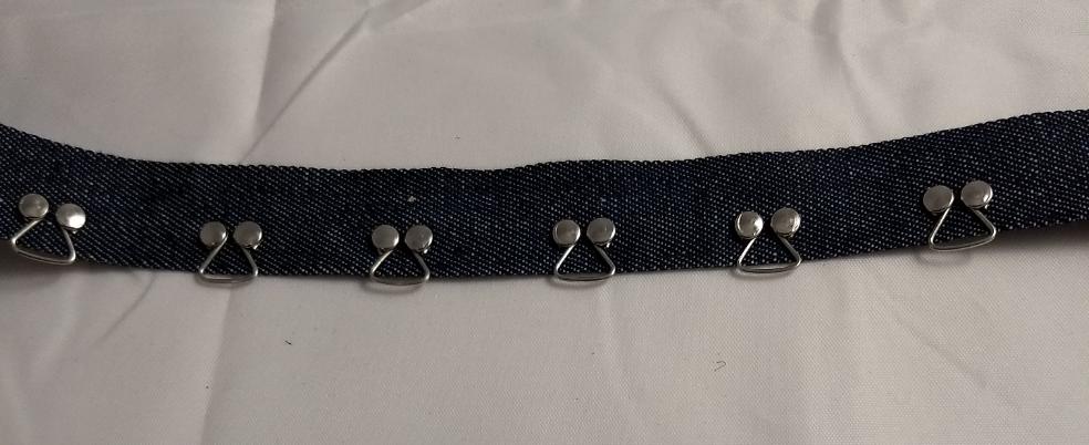 Runner #7873 #Blue #Denim #Eyelet #Width by the yard