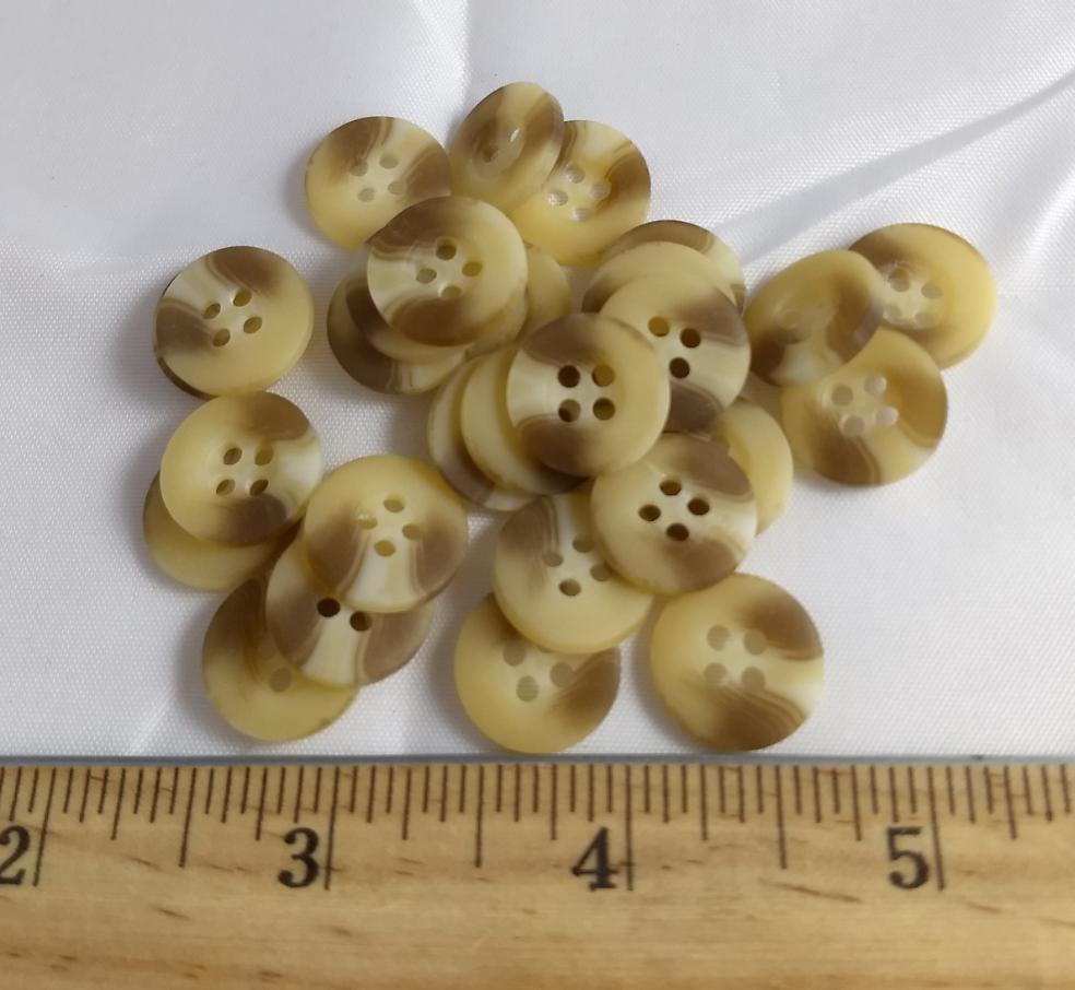 Button #HS9119 #4 Hole #Cream #Imitation #Horn #10pc