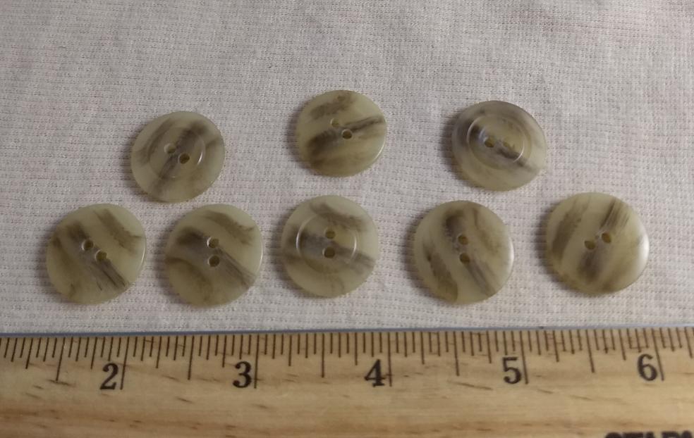 Button #98039-2 #2 Hole #Brown #Imitation #Horn #Polyester #10pc
