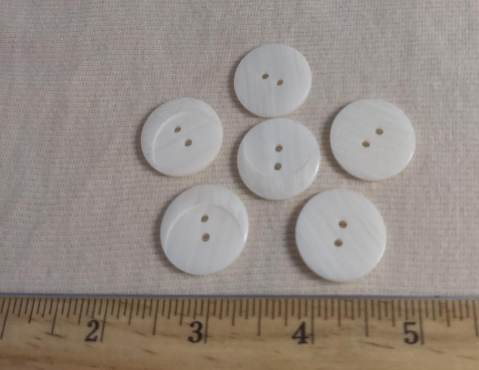 Button #21013 #2 Hole #White #Polyester #10pc