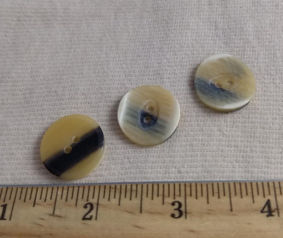 Button #23017 #2 Hole #Cream #Imitation #Horn #Polyester #10pc