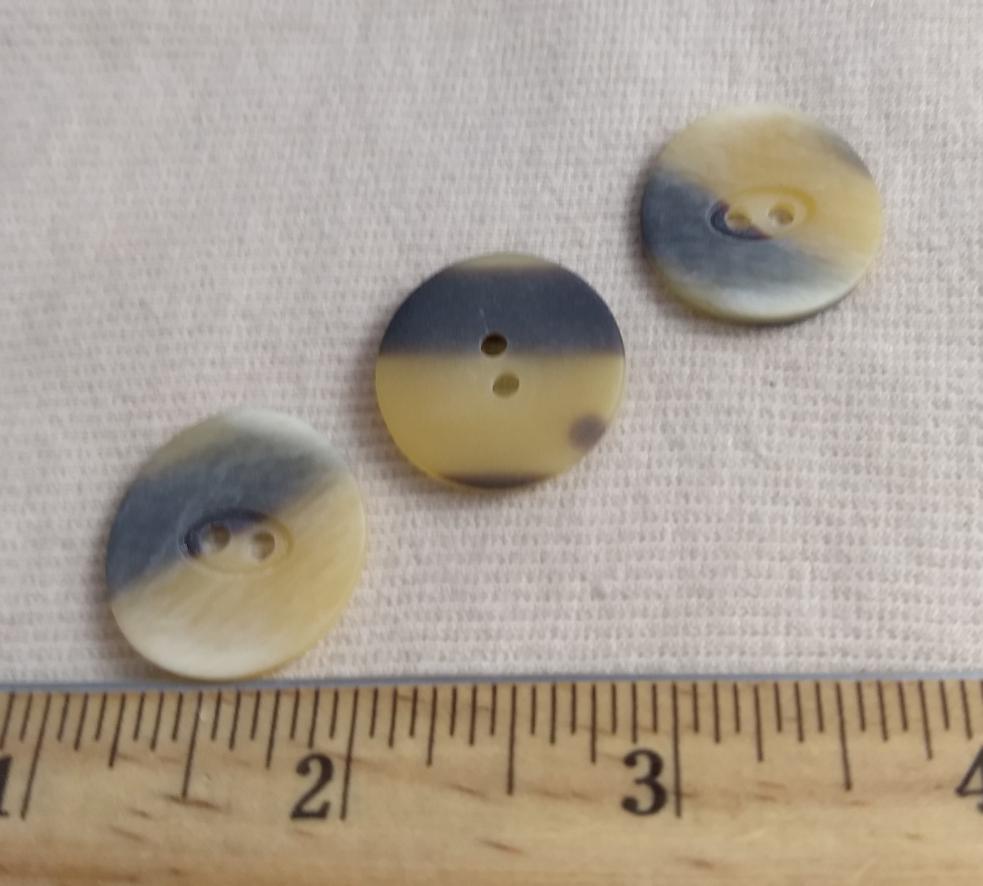 Button #23017 #2 Hole #Cream #Imitation #Horn #Polyester #10pc