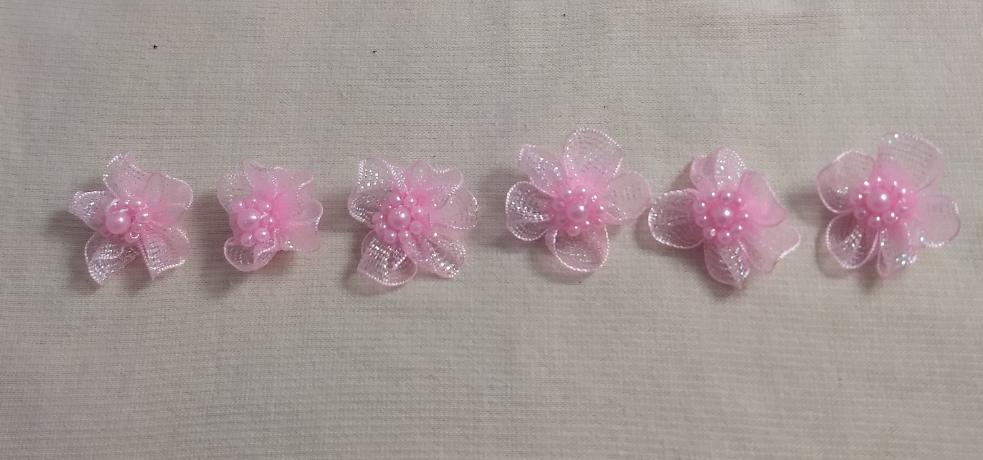 Applique #YYEZ0811102E #Light-Pink #Handmade #Flower #10pc