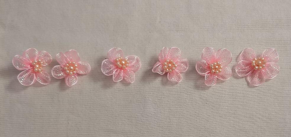 Applique #YYEZ0811102E #Peach #Handmade #Flower #10pc