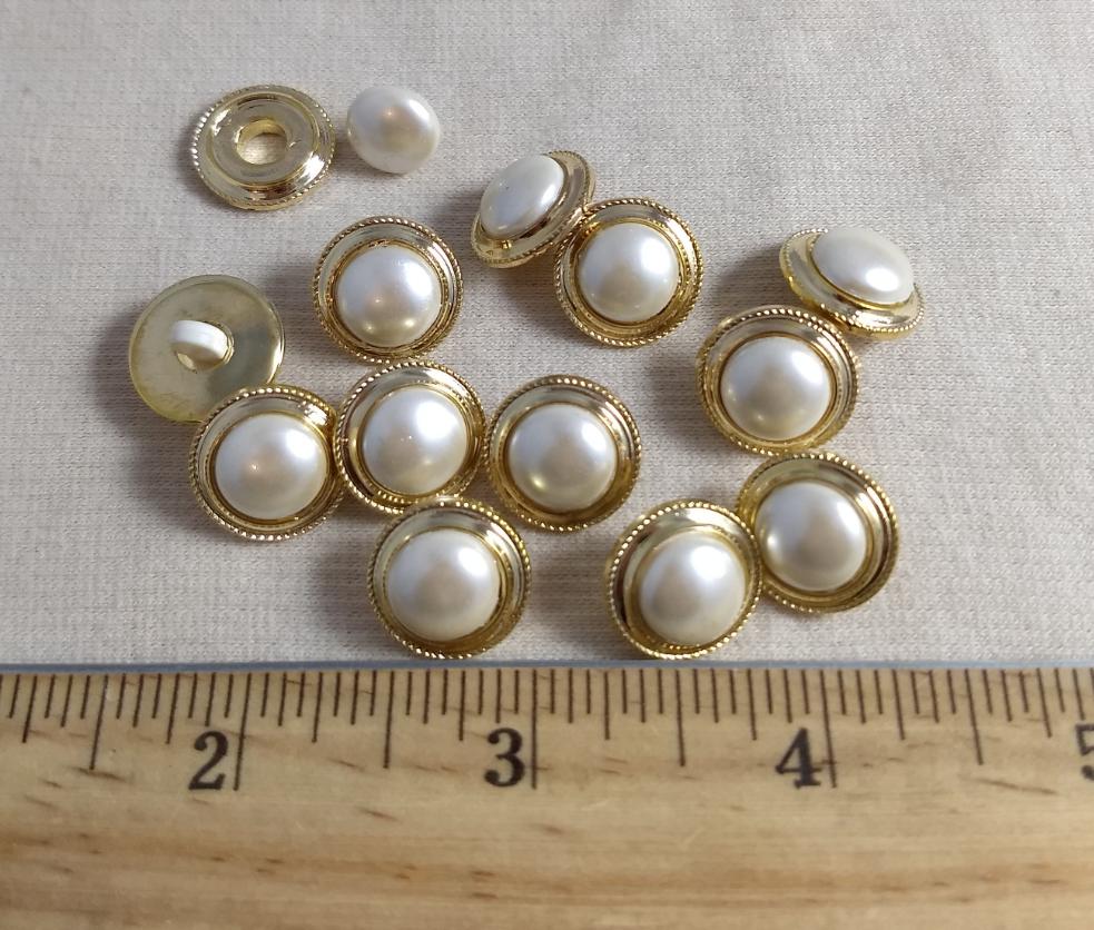 Button #D2001 #Shank #Pearl #Rim Nylon #10pc