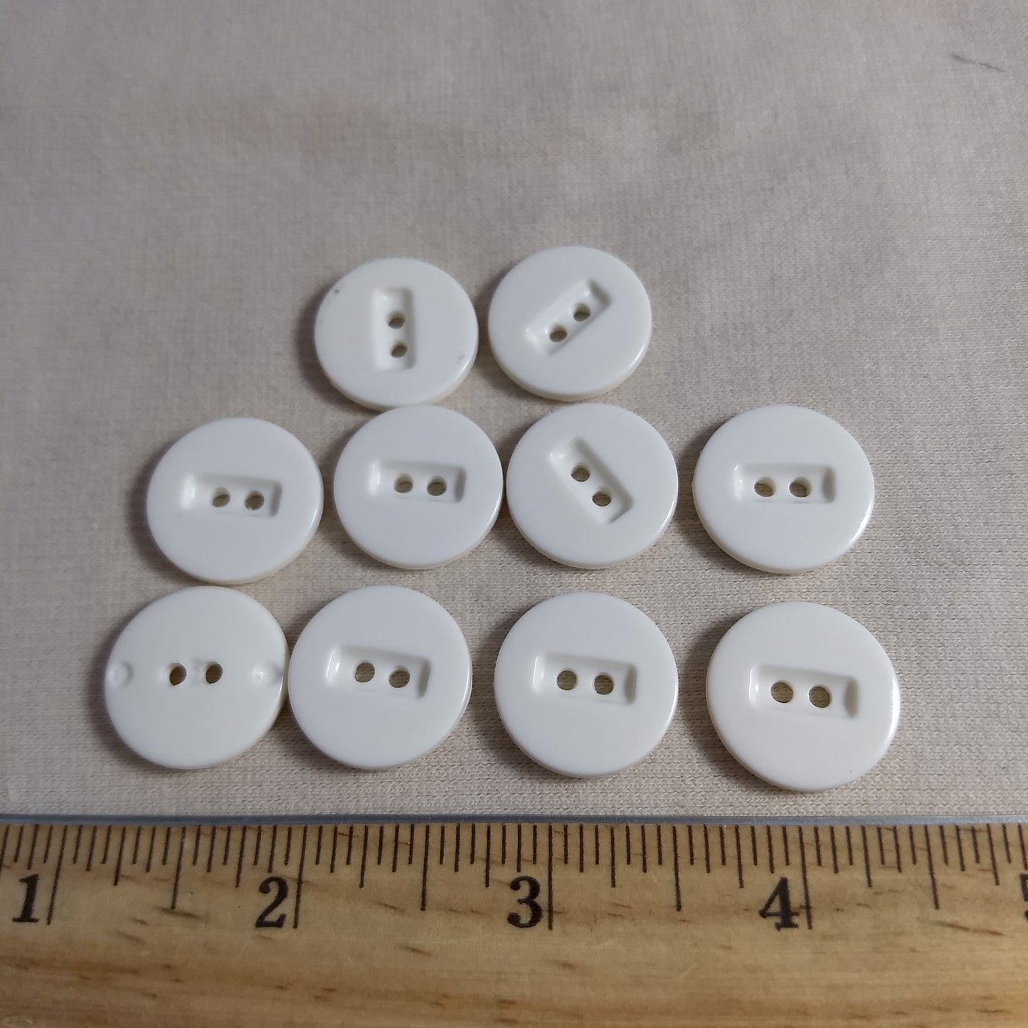 Button #Notch #2 Hole #White #Nylon #10pc