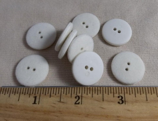 Button #Basic #841 #2 Hole #White #Polyester #10pc