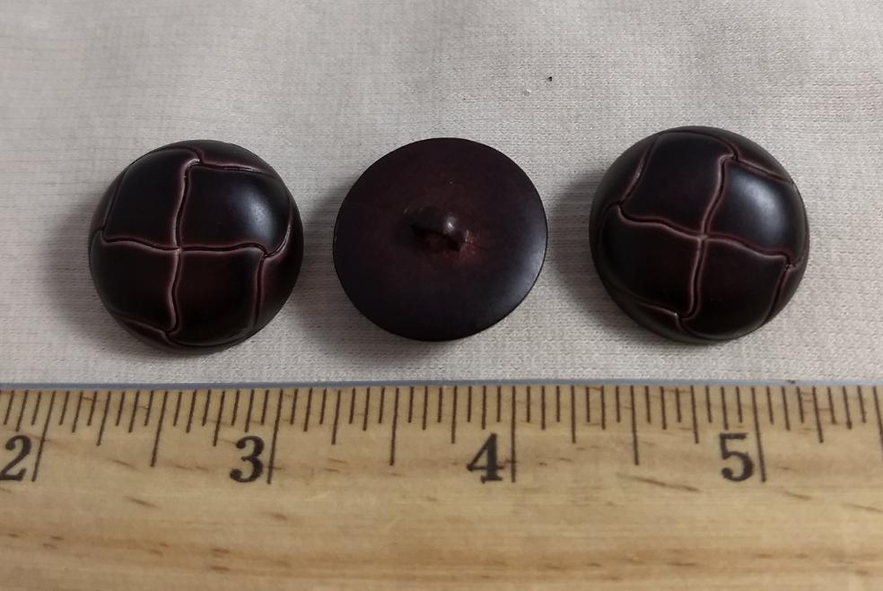 Button #KE077 #Shank #Brown #Imitation #Leather #Abs #10pc