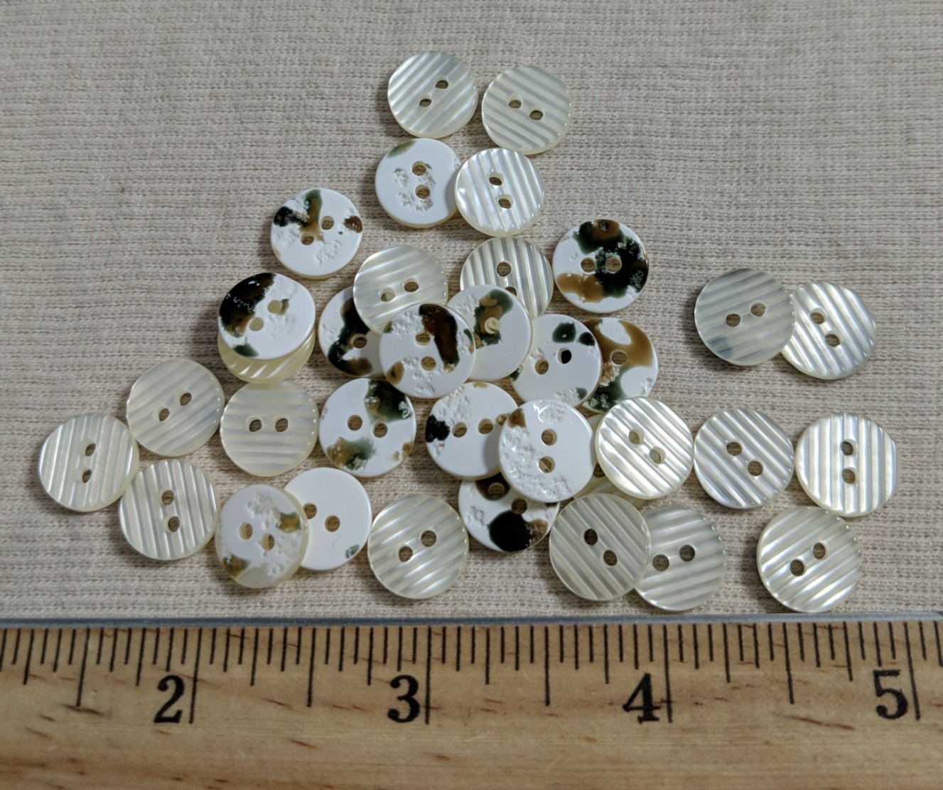 Button #Yoko506 #2 Hole #Pearl #Imitation #Shell #Polyester #10pc