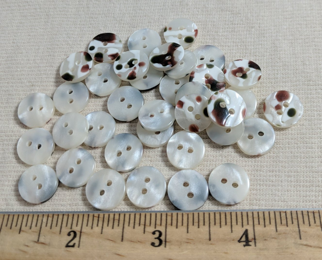 Button #Shell #2 Hole #Pearl #Imitation #Polyester #10pc