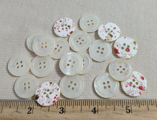Button #Shell #4 Hole #Pearl #Rim #Imitation #Polyester #10pc
