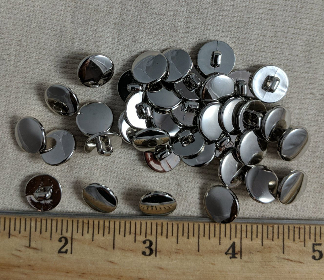 Button #MK7586 #Shank #Silver #Flat-Top #Abs #10pc