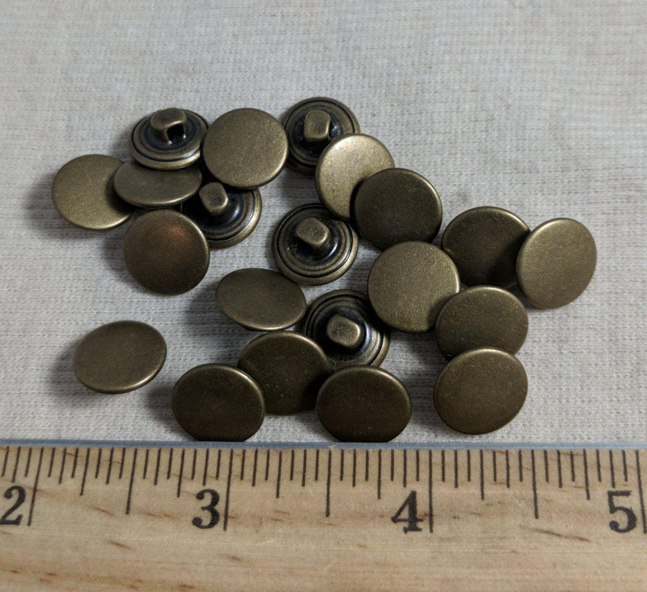 Button #A2802 #Shank #Flat-Top #Antique-Gold #Metal #10pc