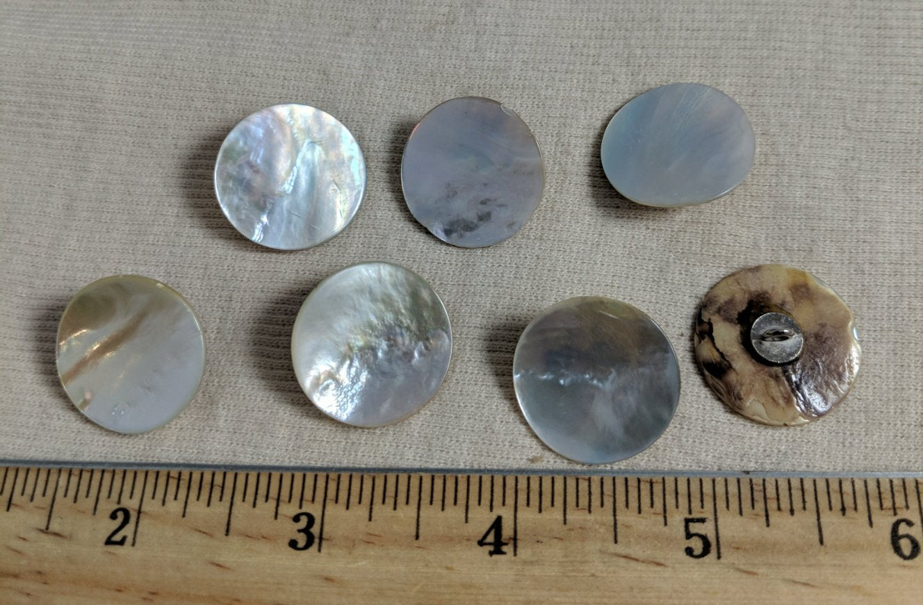 Button #Akoya #Shank #Shell #10pc
