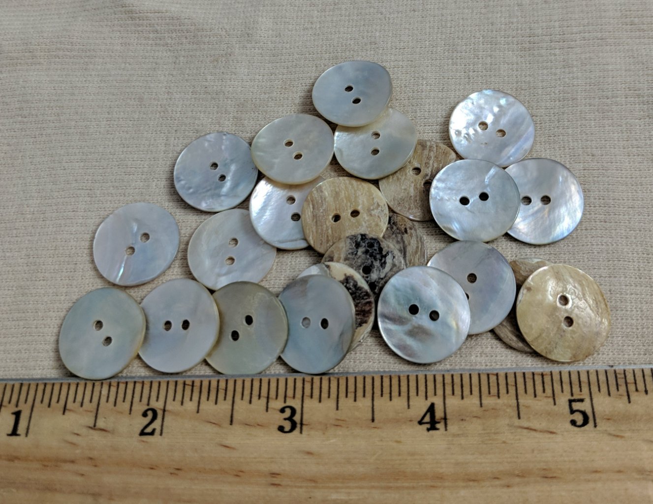 Button #Akoya #2 Hole #Shell #10pc