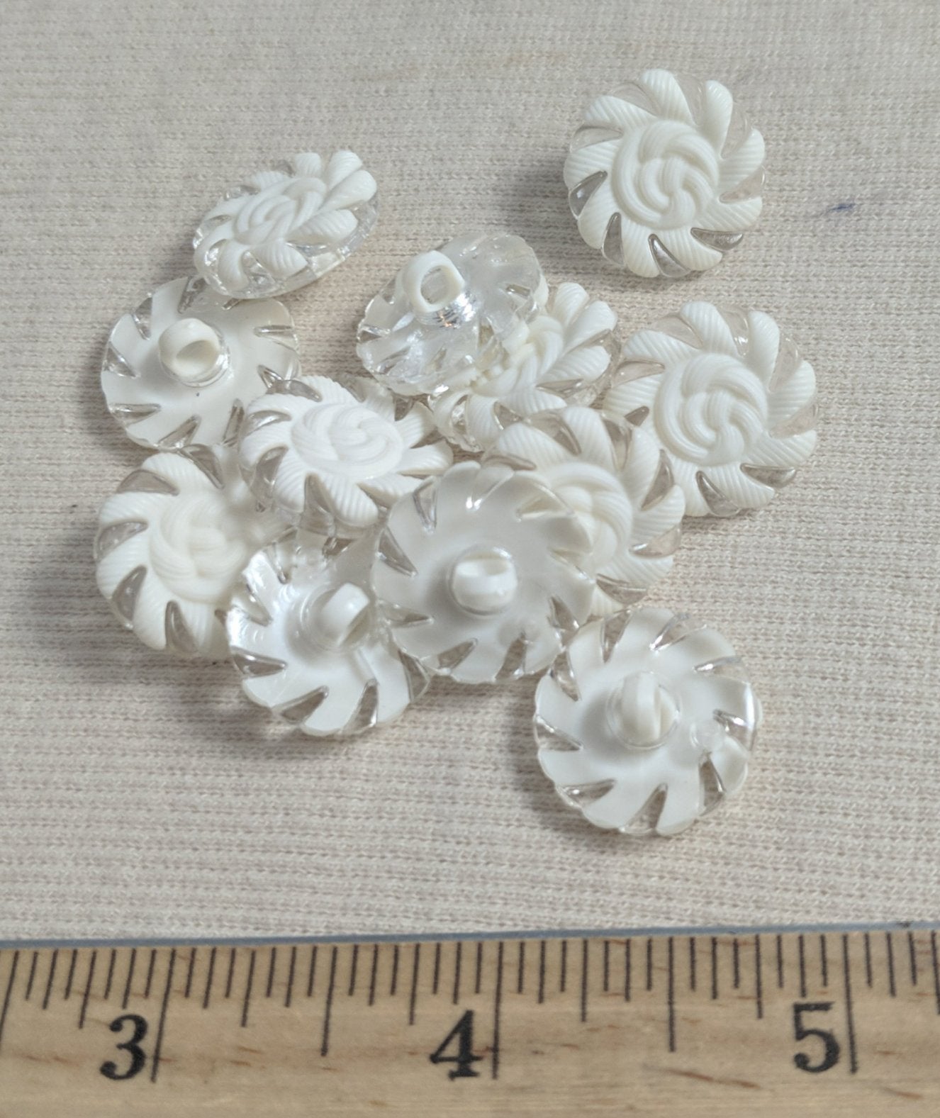 Button #1340 #Shank #White #Nylon #10pc