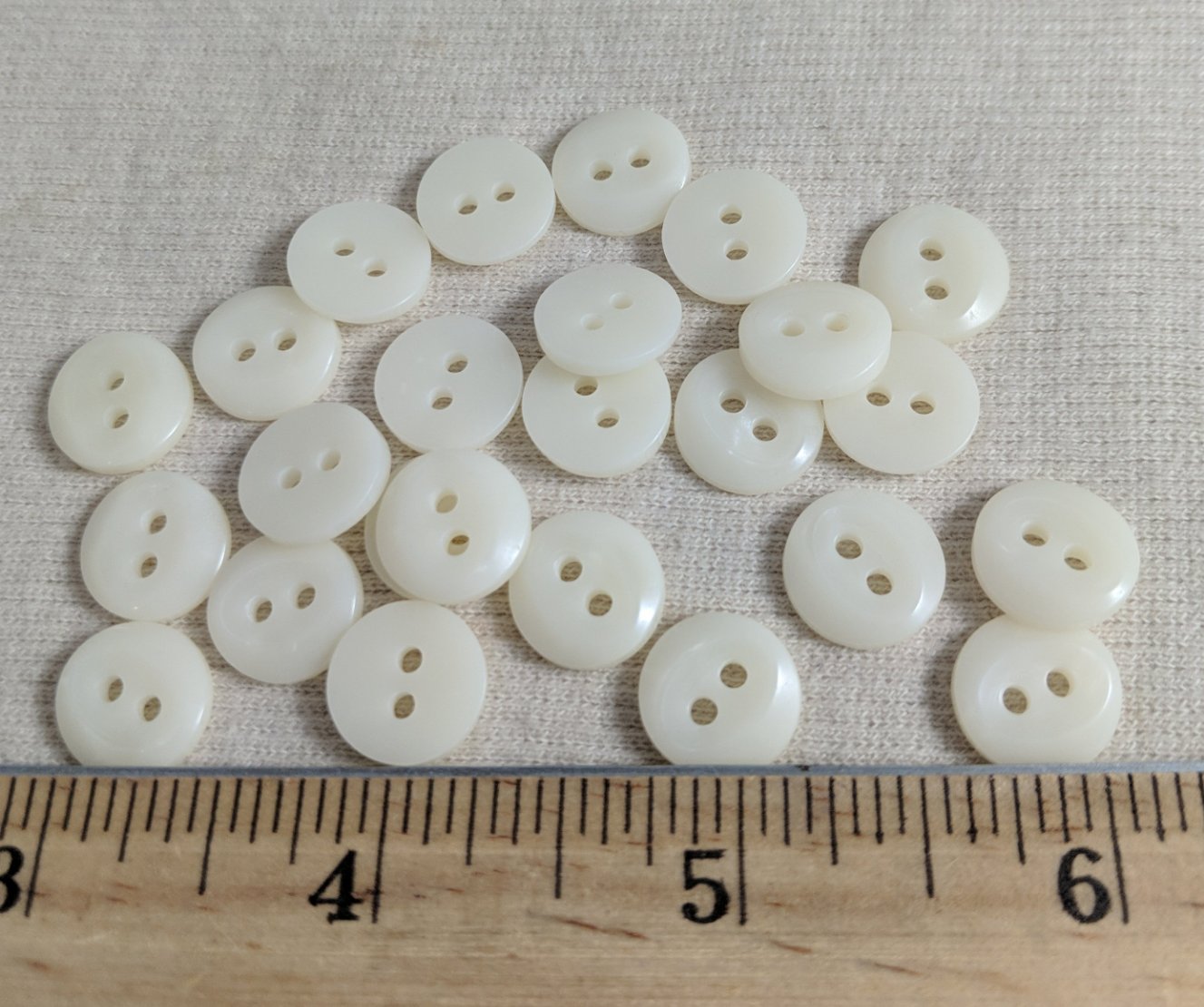 Button #Basic #1342 #2 Hole #White #Polyester #10pc