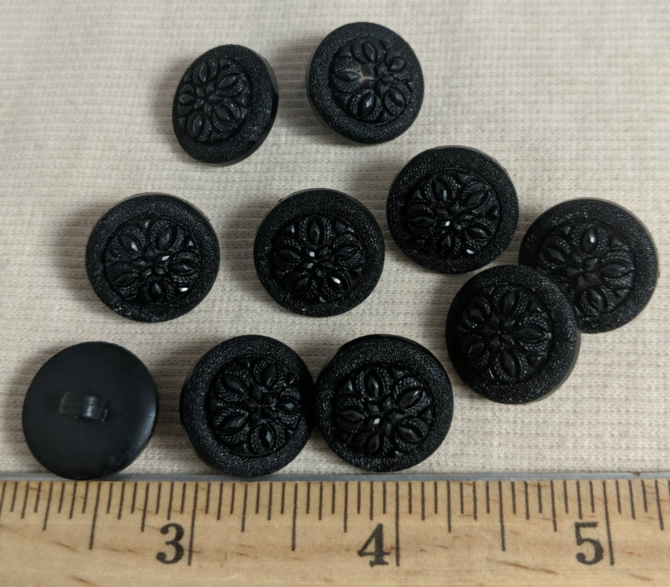 Button #K9025 #Shank #Black #Rim #Nylon #10pc