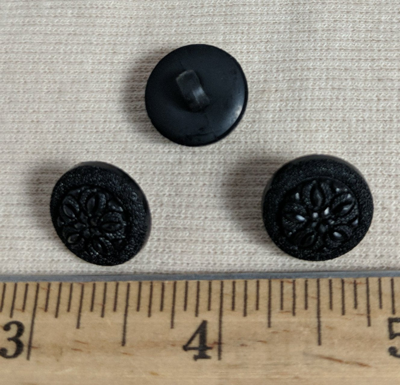 Button #K9025 #Shank #Black #Rim #Nylon #10pc