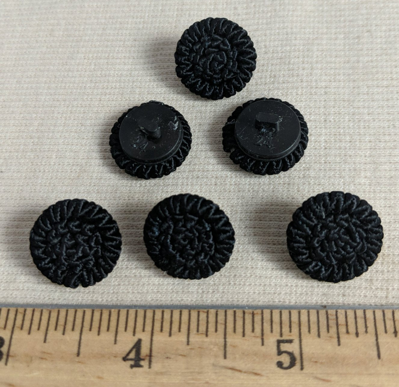 Button #Braided #2233 #Shank #Black #Handmade #Nylon #10pc