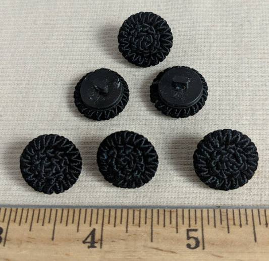Button #Braided #2233 #Shank #Black #Handmade #Nylon #10pc