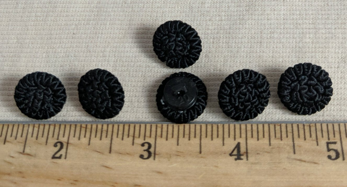 Button #Braided #2233 #Shank #Black #Handmade #Nylon #10pc