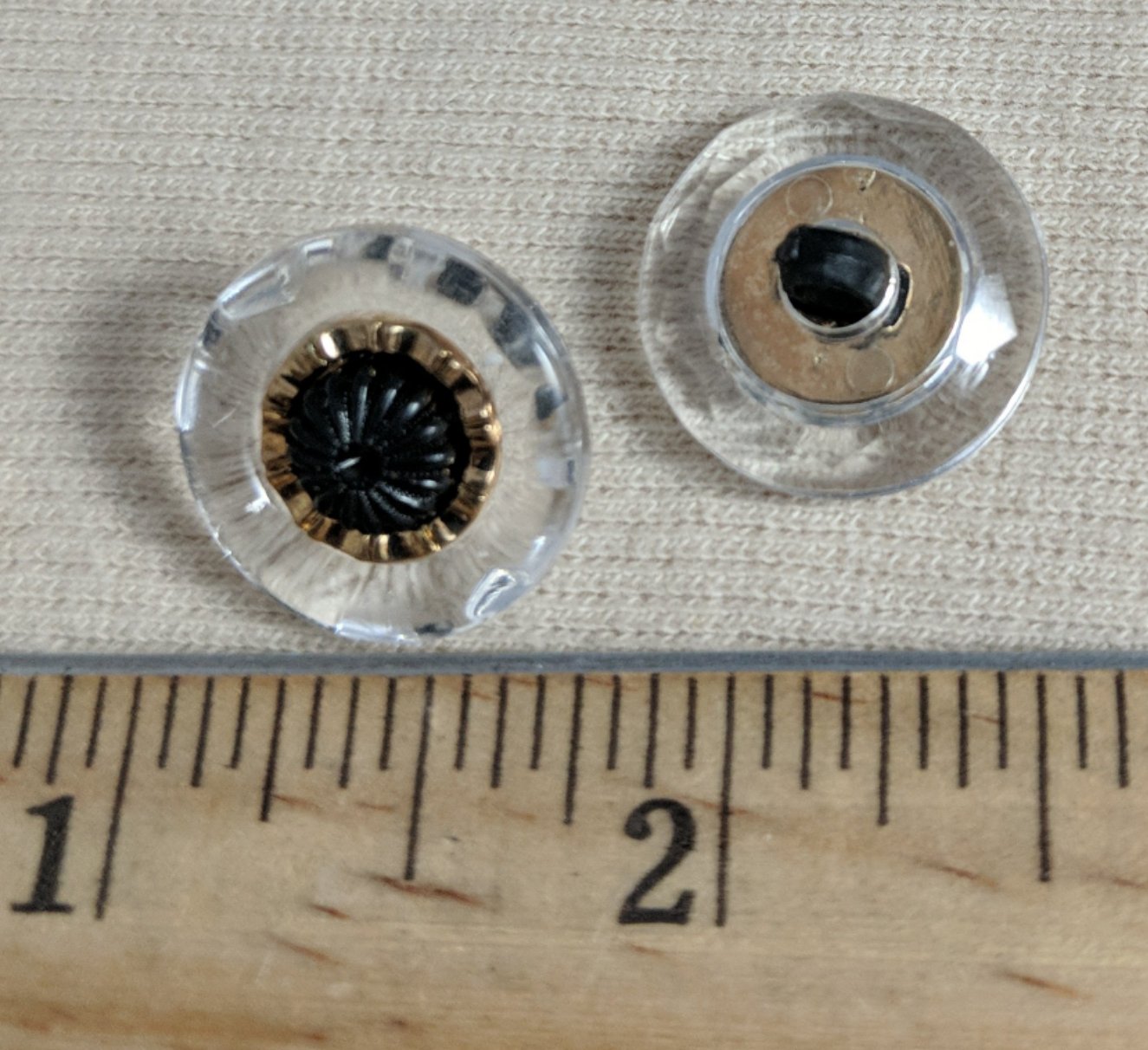 Button #KCA91223 #Shank #Black #Rim #Abs #10pc