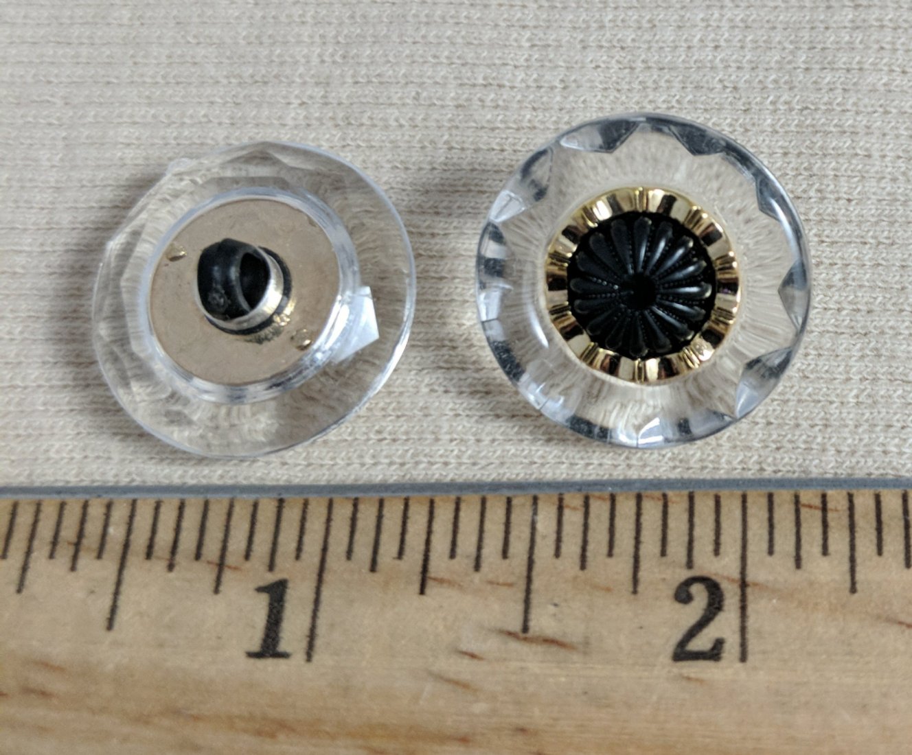 Button #KCA91223 #Shank #Black #Rim #Abs #10pc