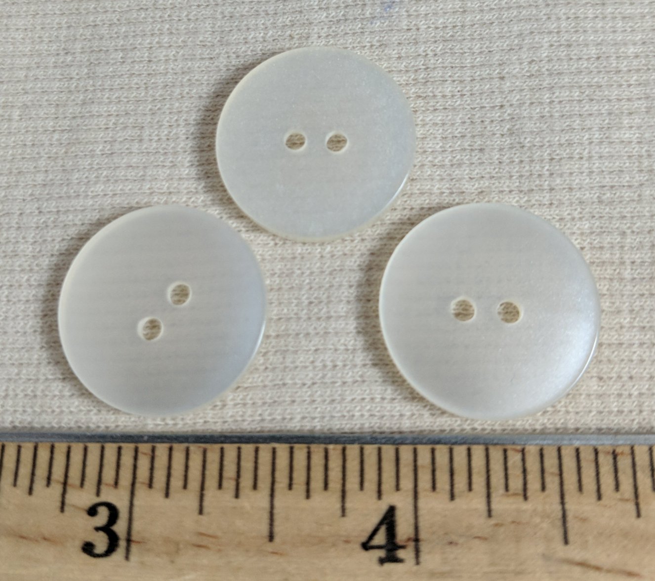 Button #1349 #2 Hole #Pearl #Polyester #10pc