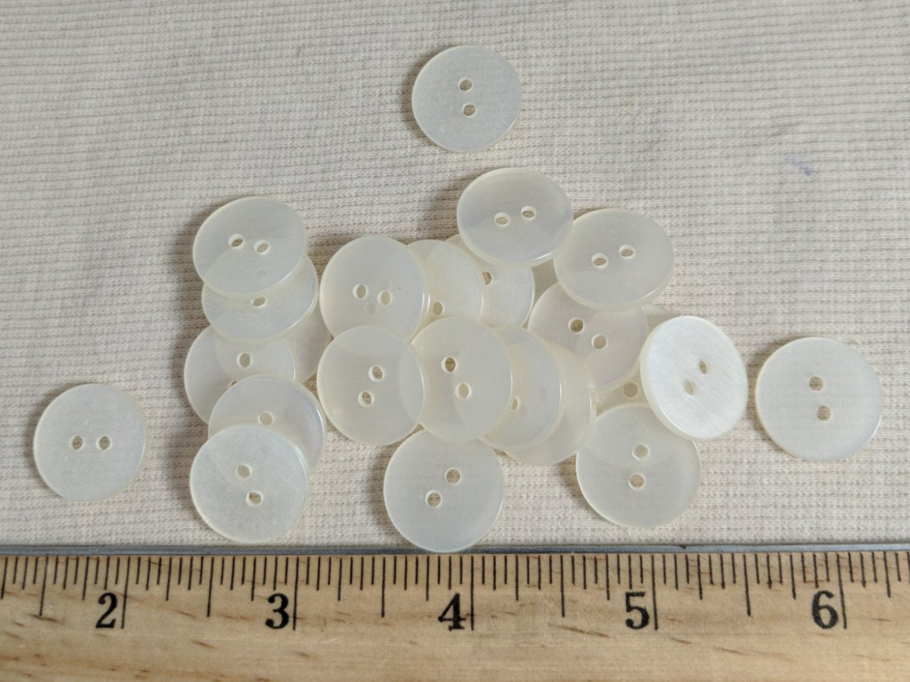 Button #1349 #2 Hole #Pearl #Polyester #10pc