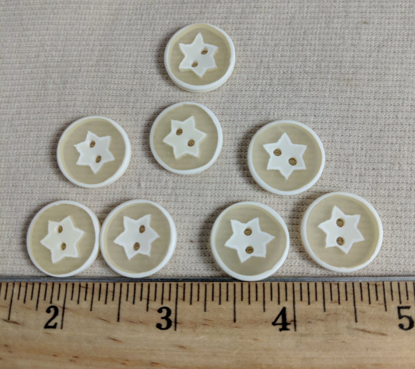 Button #3821 #2-Hole #Clear #Nylon #10pc