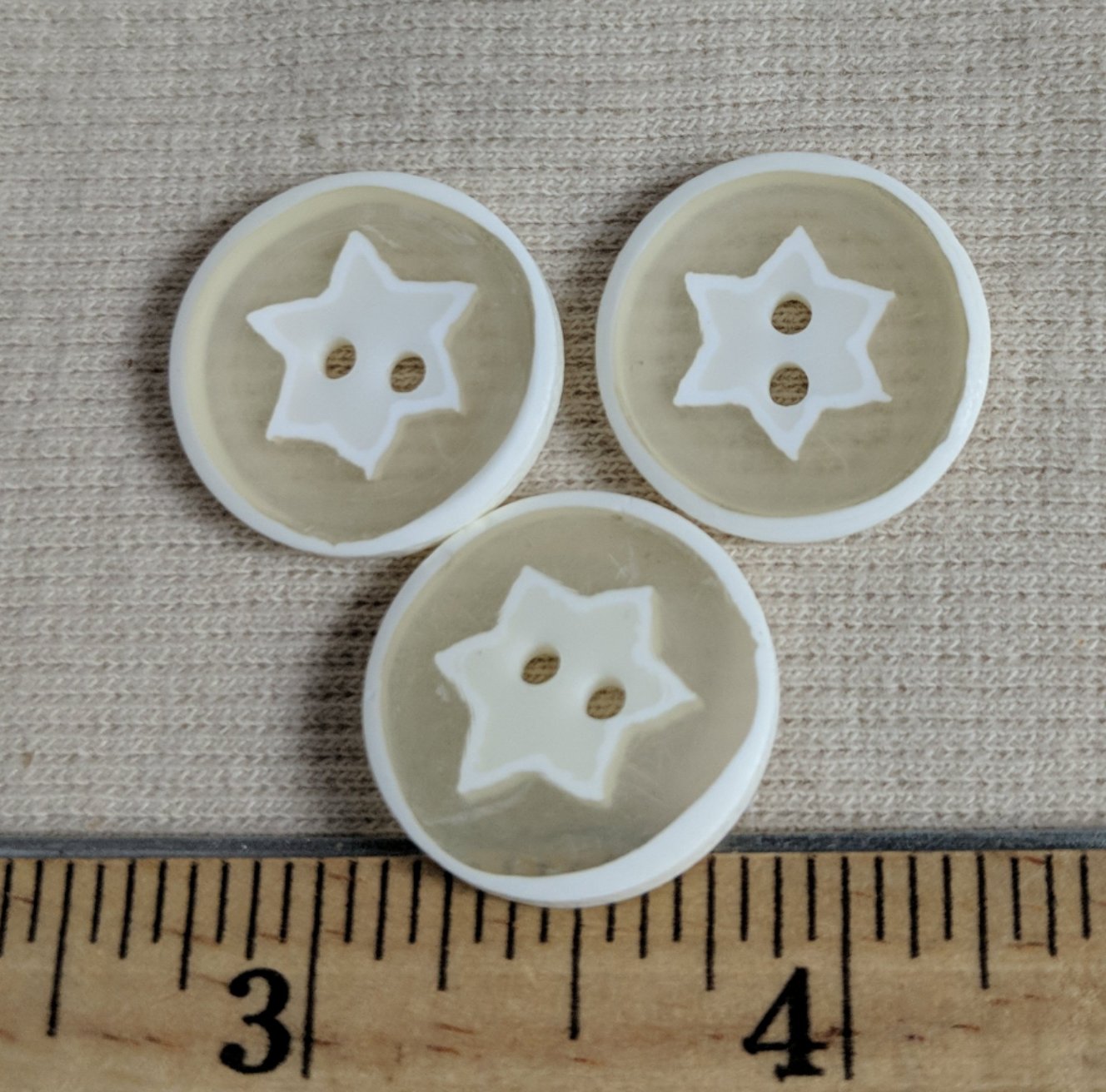 Button #3821 #2-Hole #Clear #Nylon #10pc