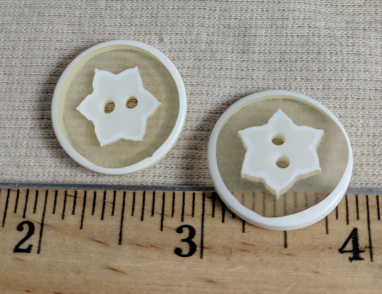 Button #3821 #2-Hole #Clear #Nylon #10pc