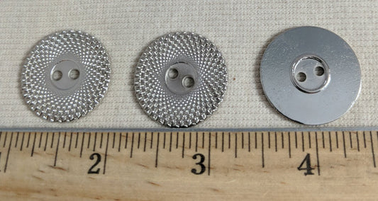 Button #9175 #2-Hole #Silver #Metal #10pc