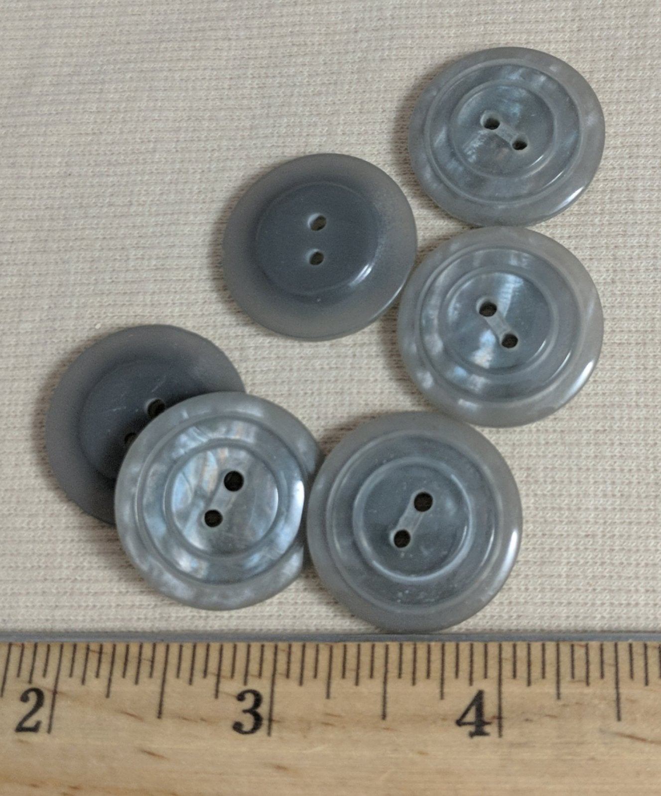 Button #29506 #HS9506 #2 Hole #Grey #Rim #Polyester #10pc