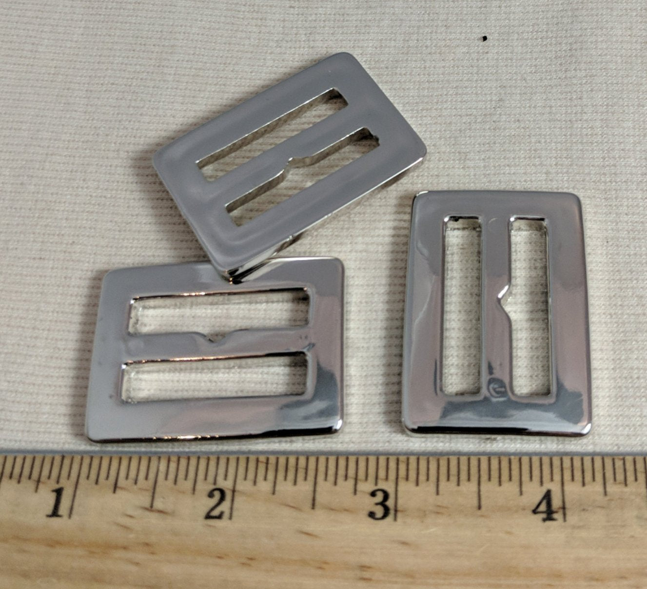 Buckle #Y6128 #Silver #Center-Bar #Abs #1pc