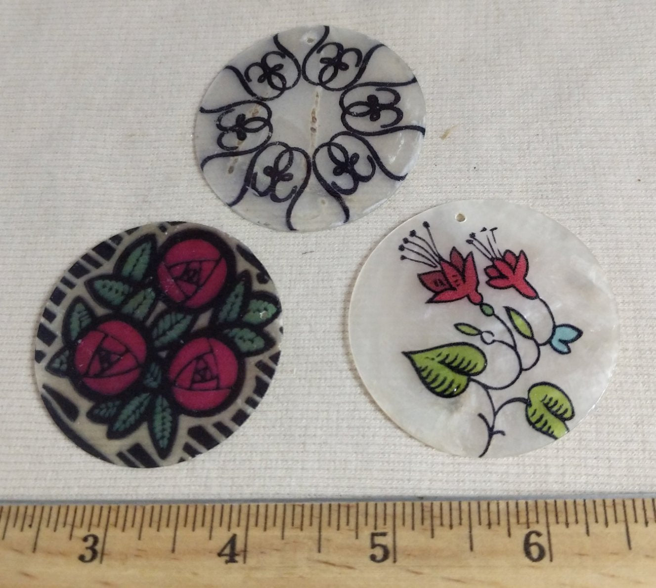 Pendant #U #One-Hole #Animal #Flower #Real-Shell #Set #3pc