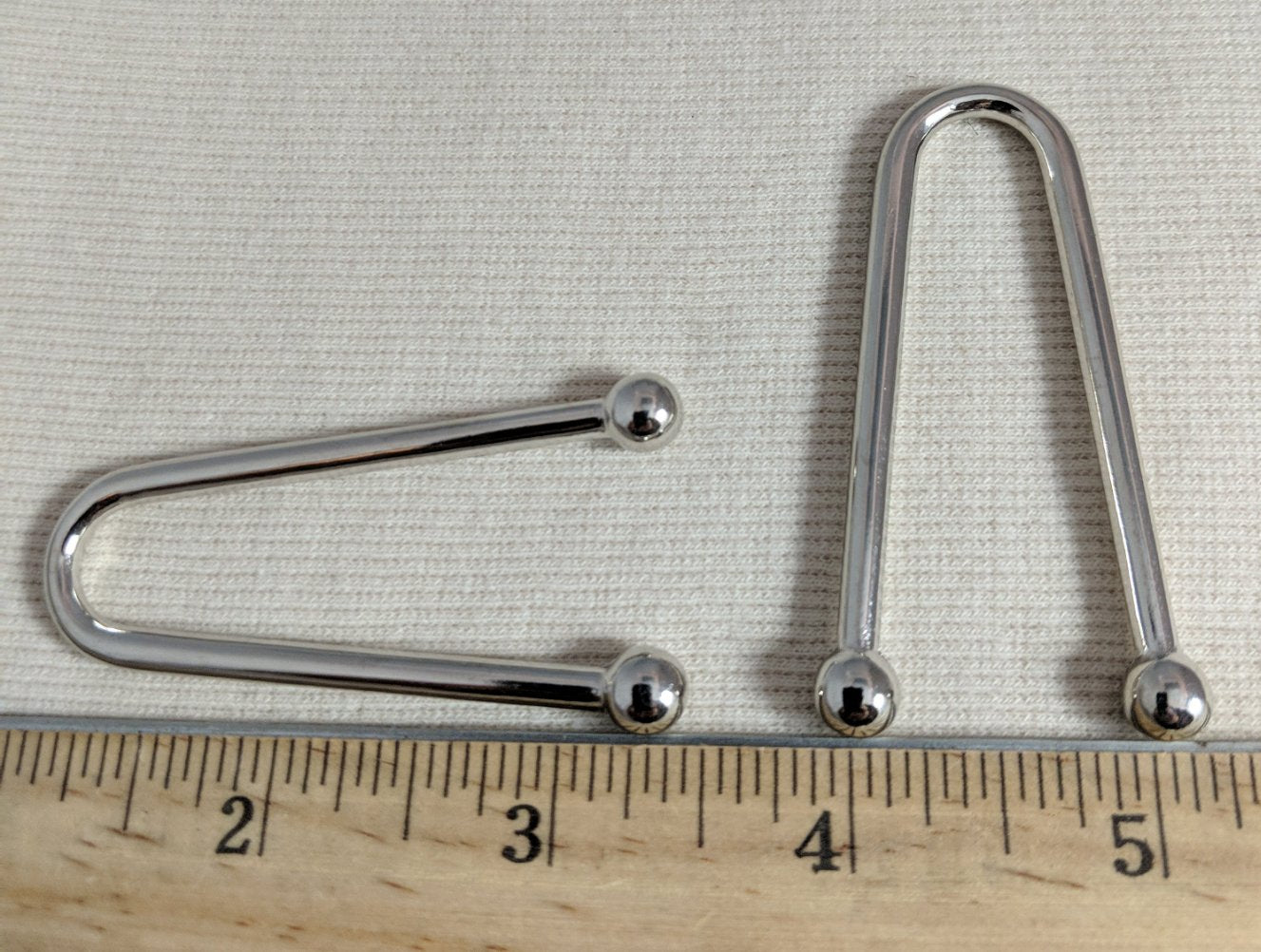 Bras #1389 #Silver #V-Separator #Plunging-Neckline #Solid #Metal #1pc