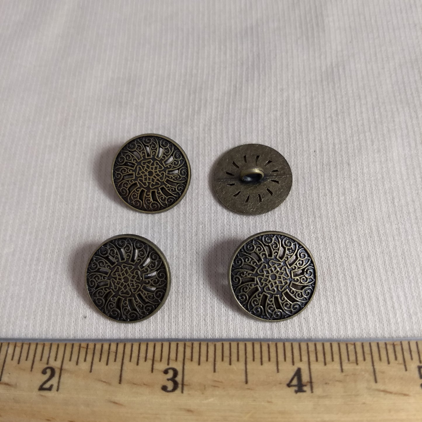Button #CW2810 #Shank #Antique-Gold #Rim #Metal #10pc