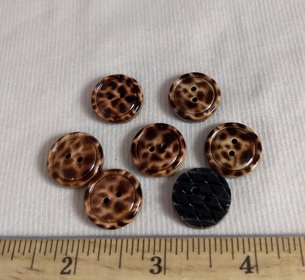 Button #KLS067-2 #2 Hole #Rim #Animal #Nylon #10pc