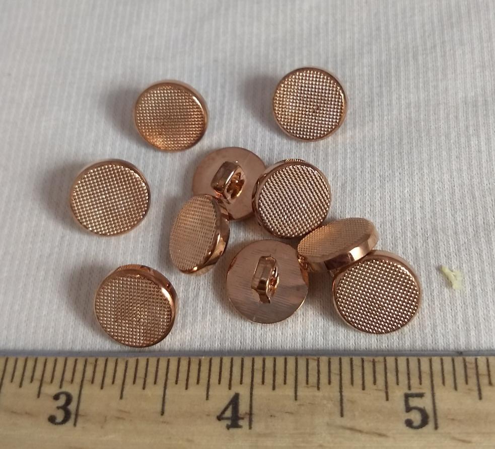 Button #1436 #Shank Antique-Gold #Rim #ABS #10pc